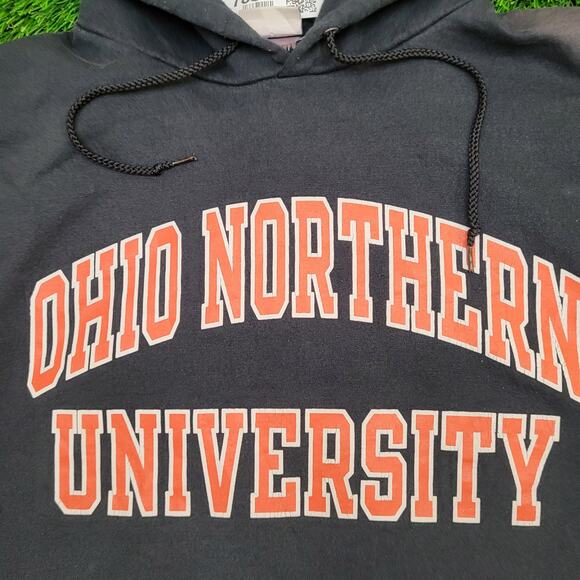Vintage Y2K Ohio Northern University Champion Hoodie Large 23x25 Sun-Faded - Picture 10 of 12